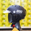 Combo Mũ POC P05 V2 Đen Nhám Mái Che Trắng Kèm Ốp Tai