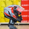 Mũ Fullface 2 Kính LS2 FF818 Storm III Dynamo Đen Xám Đỏ 2026