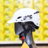Combo Mũ POC P01 V2 Trắng Bóng Mái Che Nam Châm Trắng