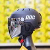 Combo Mũ POC P05 V2 Đen Nâu Nhám Kèm Kính Và Ốp Tai