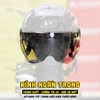 Combo Mũ 1/2 EGO E24 2 Kính Hồng Trắng - Kèm Kính, Ốp Tai