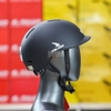 Mũ 1/2 Falcon F12 Cá Heo Đen Nhám - Nhỏ Gọn Có Đèn
