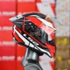 Combo Mũ Fullface LS2 FF353 Infinity Đen Trắng Đỏ Kèm Kính Revo Và Đuôi Gió