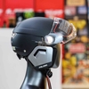 Mũ 3/4 Falcon F17 Đen Nhám Có Ốp Tai Tháo Rời - Tặng Kèm Kính đổi Màu Fullface