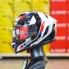 Mũ Fullface 2 Kính LS2 FF818 Storm III Sporty Trắng Đỏ 2026