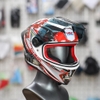 Combo Mũ Fullface EGO E7 Trắng Bóng Dán Tem Decal CBR Form Nhỏ Gọn Kiểu Dáng Thể Thao