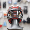 Combo Mũ Fullface EGO E7 Trắng Bóng Dán Tem Decal CBR Form Nhỏ Gọn Kiểu Dáng Thể Thao