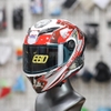 Combo Mũ Fullface EGO E7 Trắng Bóng Dán Tem Decal CBR Form Nhỏ Gọn Kiểu Dáng Thể Thao