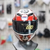 Combo Mũ Fullface EGO E7 Trắng Bóng Dán Tem Decal CBR Form Nhỏ Gọn Kiểu Dáng Thể Thao