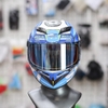 Combo Mũ Fullface EGO E7 Trắng Bóng Dán Tem Decal Suzuki Ecstar Form Nhỏ Gọn Kiểu Dáng Thể Thao
