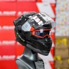Combo Mũ Fullface LS2 FF800 Đen Bóng Kèm Đuôi Gió ECE 2206