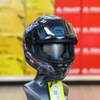 Combo Mũ Fullface EGO E72 Đen Bóng Tem Decal Kawasaki Xám Đỏ