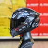 Combo Mũ Fullface EGO E72 Đen Bóng Tem Decal Kawasaki Xám Đỏ