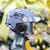 Combo Mũ 1/2 POC P10 Xám Xi Măng Kính Trong - Đạt Chuẩn An Toàn