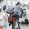 Mũ 1/2 KYT Tiger Jet Đen Nhám - Form Nhỏ Gọn, Có Kính Che