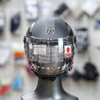 Mũ 1/2 KYT Tiger Jet Đen Nhám - Form Nhỏ Gọn, Có Kính Che
