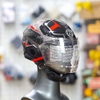 Mũ 1/2 KYT Tiger Jet Đen Xám Đỏ - Form Nhỏ Gọn, Có Kính Che