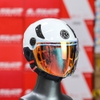 Mũ 1/2 KYT Tiger Jet Trắng Bóng - Kèm Kính Revo Cam, Form Nhỏ Gọn