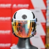 Mũ 1/2 KYT Tiger Jet Trắng Bóng - Kèm Kính Revo Cam, Form Nhỏ Gọn