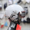 Mũ 3/4 Falcon F17 Xi Măng Bóng Có Ốp Tai Tháo Rời - Tặng Kèm Kính đổi Màu Fullface