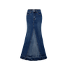 Flared Maxi Denim Skirt