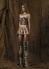 Mother Greed Painted Pattern Mini Skirt