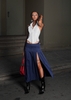 Sizzle Striped Split Thigh Skirt