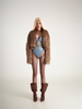 Error Cropped Fur Jacket