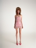 Error Faux Leather Strapless Lace Up Mini Dress