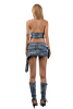 POP Buckles Denim Halter Top