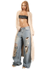POP Beige Faux Fur Long Coat
