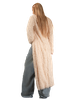 POP Beige Faux Fur Long Coat