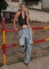 Destroyed Wide Leg Jeans