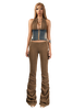 POP Ruched Flared Knitted Long Pants