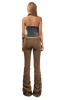 POP Ruched Flared Knitted Long Pants