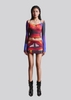 IUNU Long Sleeve Cutout Mesh Top