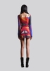 IUNU Lips Printed Mesh Mini Skirt