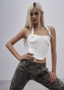 CAMO - White Jean Corset Top