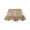 Bestie Ruffle Mini Zipper Line Skirt