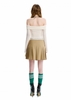 SG.S Texts Embroidered Pleated Wrap Skirt
