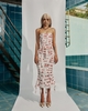 BAE Printed Midi Skirt