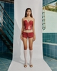 BAE Red Leather Short Pants