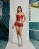 BAE Red Leather Short Pants
