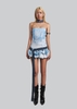 IUNU Strapless Bubble Hem Mini Dress