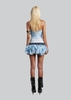 IUNU Strapless Bubble Hem Mini Dress