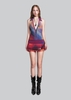 IUNU Halter V Neck Mesh Dress