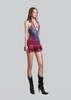 IUNU Halter V Neck Mesh Dress