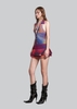 IUNU Halter V Neck Mesh Dress