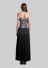 IUNU Drawstring Front Slit Pleated Dress