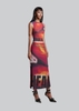 IUNU Lips Printed Mesh Midi Skirt